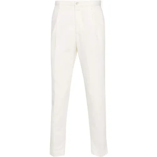 Chinos, male, , Size: S Trousers Cream - Incotex - Modalova