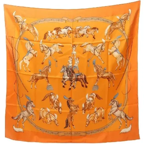 Pre-owned Scarves, female, , Size: ONE SIZE Pre-owned Silk scarves - Hermès Vintage - Modalova