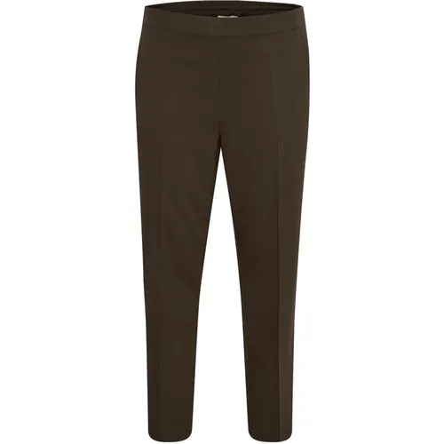 Waldnacht Straight-Leg Hose , Damen, Größe: 5XL - Kaffe Curve - Modalova