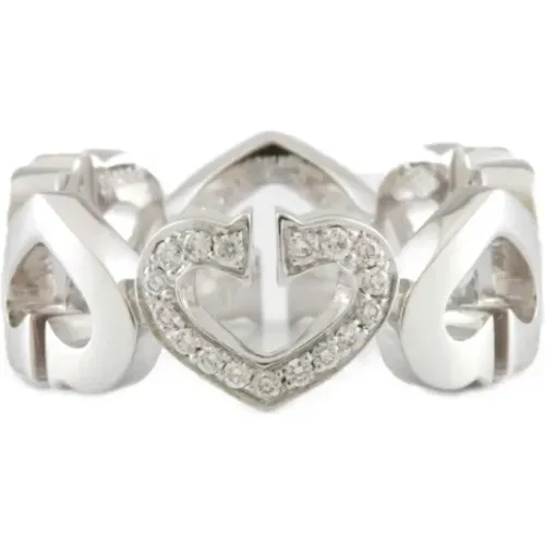 Pre-owned Jewellery, female, , Size: ONE SIZE Pre-owned White Gold rings - Cartier Vintage - Modalova