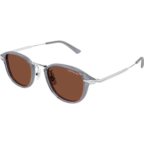 Sunglasses, male, , Size: 48 MM Stylish Sunglasses Mb0336S Color 004 - Montblanc - Modalova