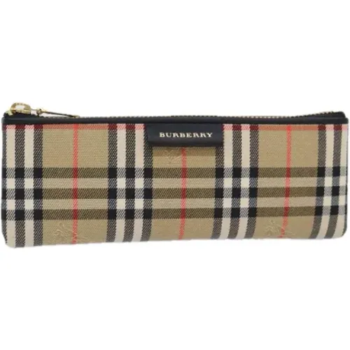 Pre-owned Clutches, female, , Size: ONE SIZE Pre-owned Canvas home-office - Burberry Vintage - Modalova