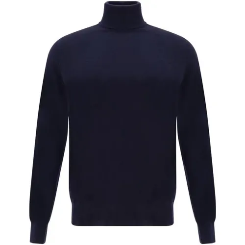 Turtlenecks, male, , Size: 2XL Luxurious Turtleneck Wool Blend Sweater - BRUNELLO CUCINELLI - Modalova