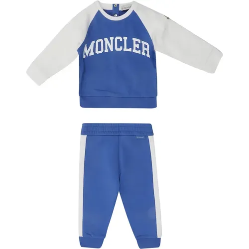 Kinder Trainingsanzug in Blau mit Logo - Moncler - Modalova