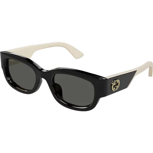 Cat-eye sunglasses with Web detail , female, Sizes: 54 MM - Gucci - Modalova