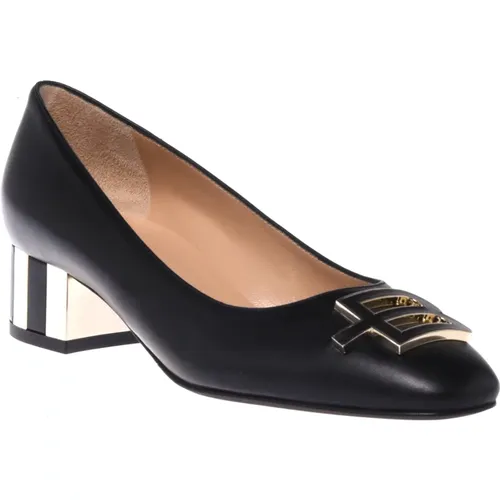 Court shoes in leather , Damen, Größe: 39 EU - Baldinini - Modalova