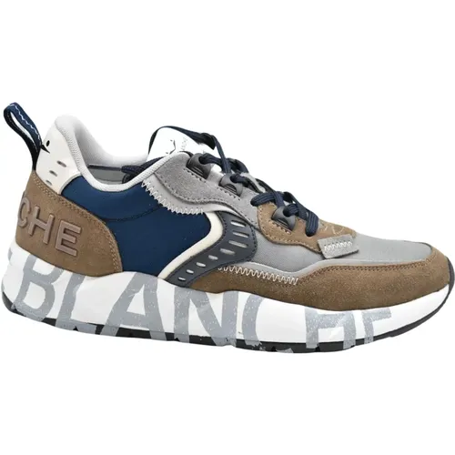 Laced Taupe Navy Shoes , male, Sizes: 10 UK, 9 UK, 6 UK - Voile blanche - Modalova