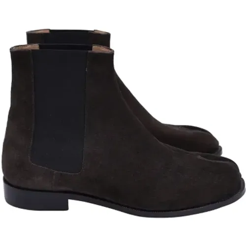 Pre-owned Suede boots , male, Sizes: 10 1/2 UK - Maison Margiela Pre-owned - Modalova