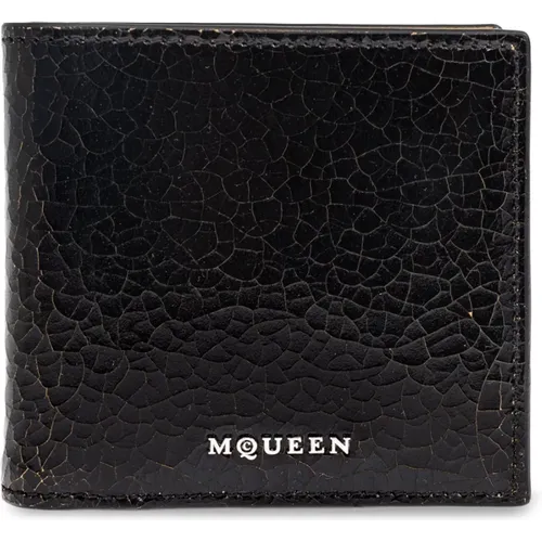 Wallets & Cardholders, male, , Size: ONE SIZE Leather wallet - alexander mcqueen - Modalova