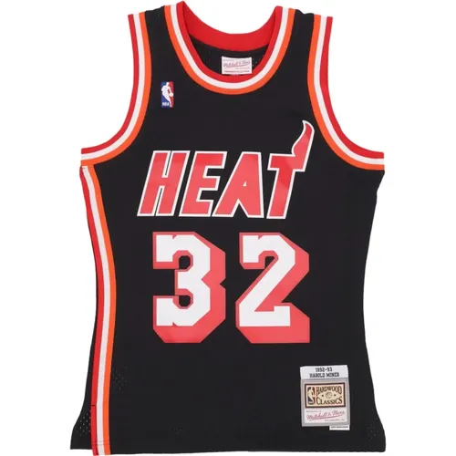 Sportswear, male, , Size: S Miami Heat Basketball Tank Top 1992 - Mitchell & Ness - Modalova