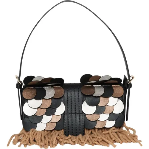 Eco-Leather and Wool Handbag , female, Sizes: ONE SIZE - La Milanesa - Modalova