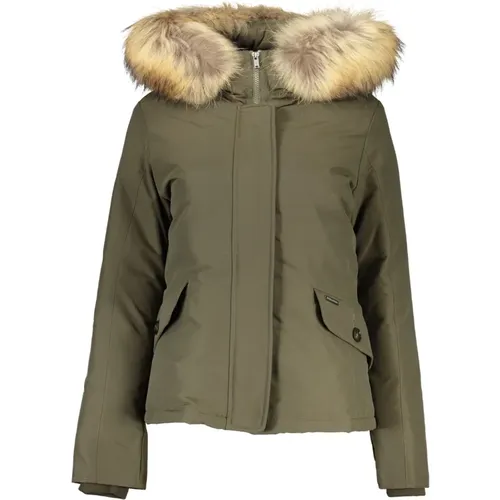 Hooded Jacket with Removable Fur , female, Sizes: XL, M, L - Woolrich - Modalova