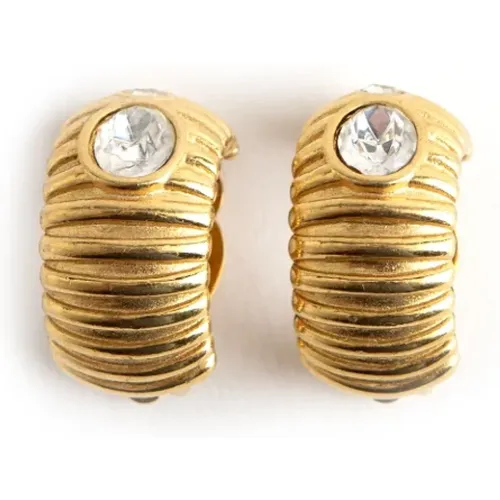 Pre-owned Jewellery, female, , Size: ONE SIZE Vintage Gold-tone Givenchy Clip-on Earrings - Givenchy Pre-owned - Modalova