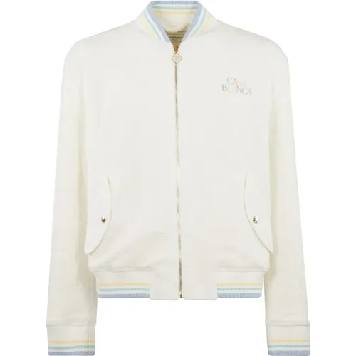 Bomber Jackets, male, , Size: L Pastel Embroidered Bomber Jacket - Casablanca - Modalova