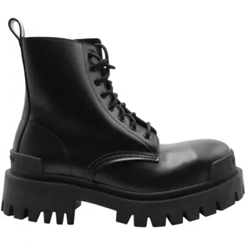 Strike 20mm Lace-up Boot , female, Sizes: 6 1/2 UK - Balenciaga - Modalova