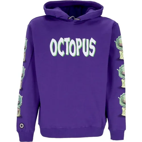 Hoodies, male, , Size: XS Mens Hoodie with Feed Me Print - Octopus - Modalova