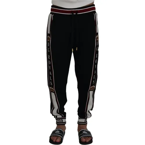 Sweatpants, male, , Size: S Crown DG Royals Jogger Pants - Dolce & Gabbana - Modalova