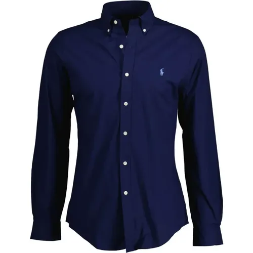 Stylish Dark Slim Fit Shirt with Classic Collar , male, Sizes: S, M, L - Ralph Lauren - Modalova