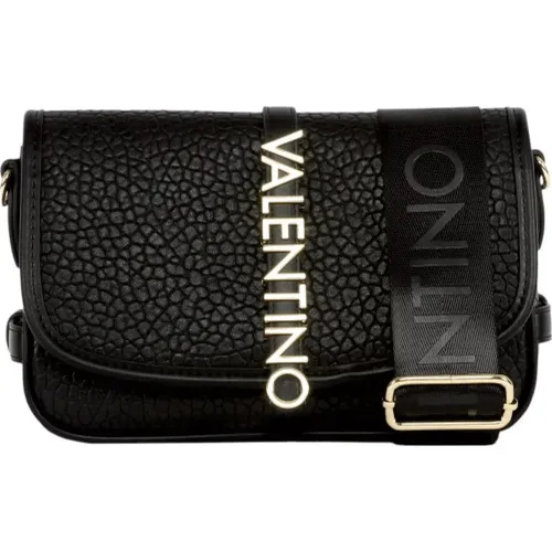 Schwarze Damenhandtasche mit goldenen Akzenten - Valentino by Mario Valentino - Modalova