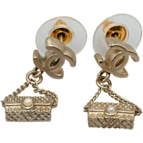 Pre-owned Jewellery, female, , Size: ONE SIZE Pre-owned Fabric earrings - Chanel Vintage - Modalova