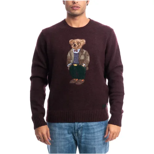 Classic Crewneck Sweater with Polo Bear , male, Sizes: L - Polo Ralph Lauren - Modalova