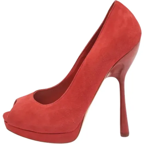 Pre-owned Pumps, female, , Size: 8 1/2 US Pre-owned Suede heels - Alexander McQueen Pre-owned - Modalova