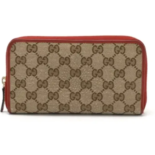 Pre-owned Wallets, female, , Size: ONE SIZE Pre-owned Canvas wallets - Gucci Vintage - Modalova