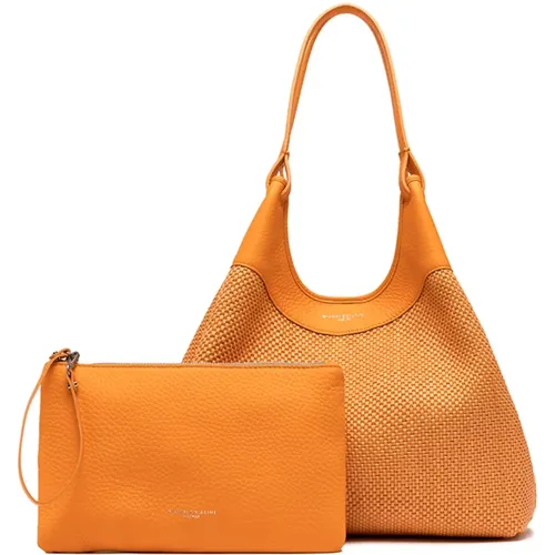 Dua Straw Bag with Clutch , female, Sizes: ONE SIZE - Gianni Chiarini - Modalova