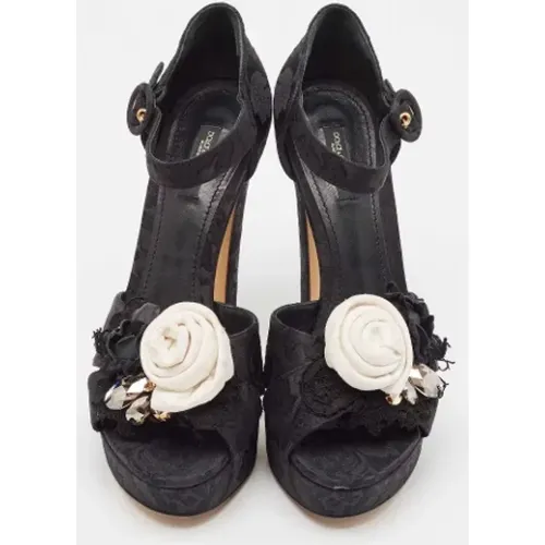 Pre-owned Fabric sandals , female, Sizes: 7 UK - Dolce & Gabbana Pre-owned - Modalova