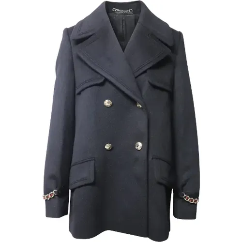 Luxurious Wool Double-Breasted Coat , male, Sizes: L - Gucci Vintage - Modalova