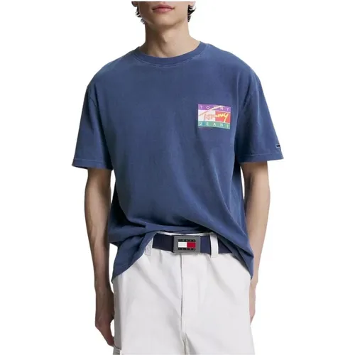 Pop Flag Klassisches T-Shirt , Herren, Größe: XL - Tommy Hilfiger - Modalova