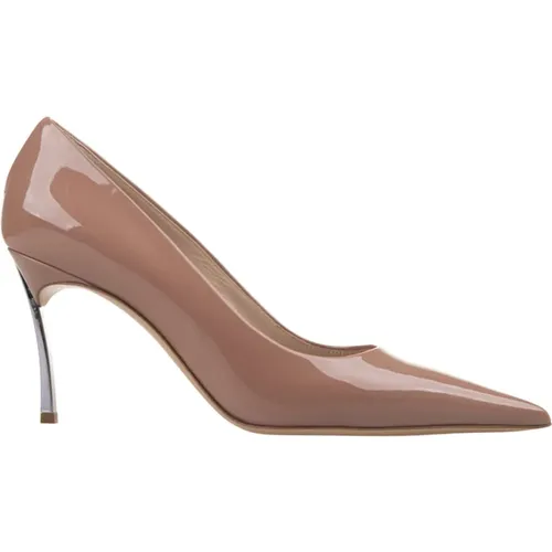 Braune Tiffany Blade Lackleder Pumps - Casadei - Modalova