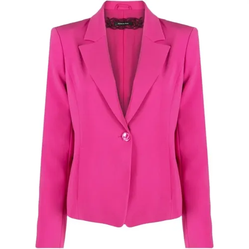 Klassische Fuchsia Jacke mit Rückenschlitz - PATRIZIA PEPE - Modalova