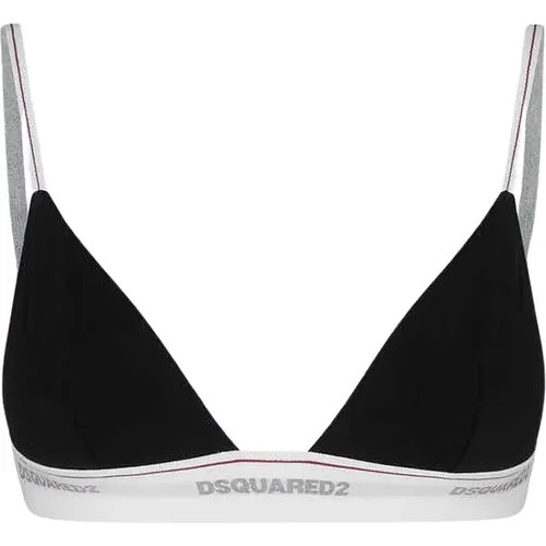 Sportlicher Schwarzer Triangel-BH , Damen, Größe: 2XL - Dsquared2 - Modalova