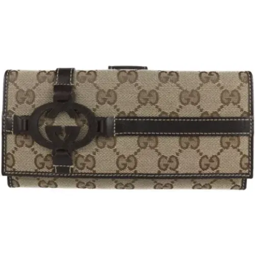 Pre-owned Canvas Wallet , female, Sizes: ONE SIZE - Gucci Vintage - Modalova