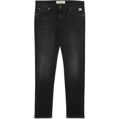 Schwarze Slim Fit Denim Jeans Aw24 , Herren, Größe: W30 - Roy Roger's - Modalova