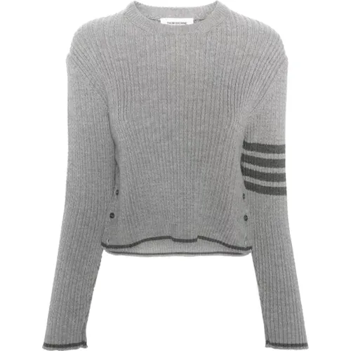 Cropped Cable Knit Sweater , female, Sizes: S, XS - Thom Browne - Modalova