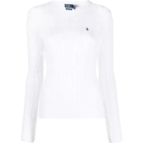 Weiße Sweaters mit Besticktem Pony , Damen, Größe: XS - Polo Ralph Lauren - Modalova