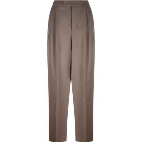 Taupe Large Fit Trousers,Schwarze Loose Fit Hose - Ami Paris - Modalova