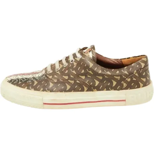 Pre-owned Sneakers, male, , Size: 9 US Pre-owned Coated canvas sneakers - Burberry Vintage - Modalova