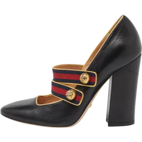 Pre-owned Leather heels , female, Sizes: 4 1/2 UK - Gucci Vintage - Modalova