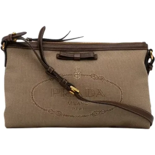 Pre-owned Cross Body Bags, female, , Size: ONE SIZE Pre-owned Canvas prada-bags - Prada Vintage - Modalova