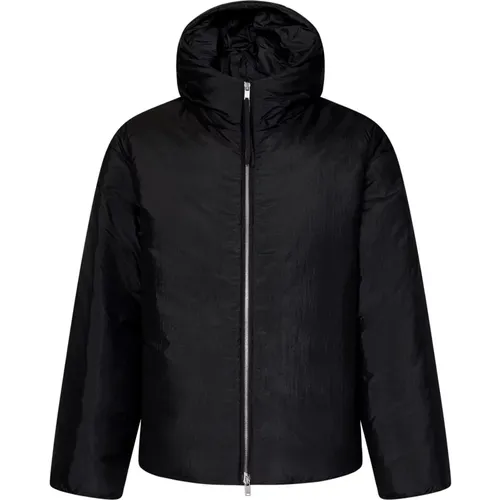 Hooded Down Jacket Aw24 , male, Sizes: L, M - Jil Sander - Modalova