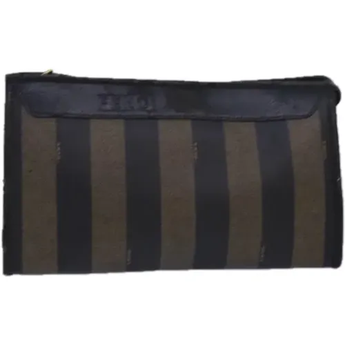 Pre-owned Clutches, female, , Size: ONE SIZE Pre-owned Canvas clutches - Fendi Vintage - Modalova