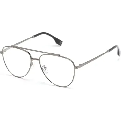 Stilvolle Graue Optische Brille , Herren, Größe: 56 MM - Fendi - Modalova
