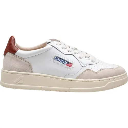 Weiße Leder Wildleder Sneakers - Autry - Modalova