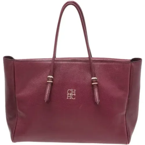 Pre-owned Tote Bags, female, , Size: ONE SIZE Pre-owned Leather totes - Carolina Herrera Pre-owned - Modalova