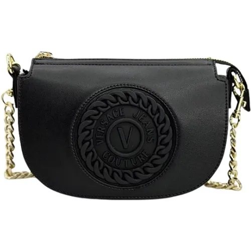 Schwarze Logo-geprägte Tasche - Versace Jeans Couture - Modalova