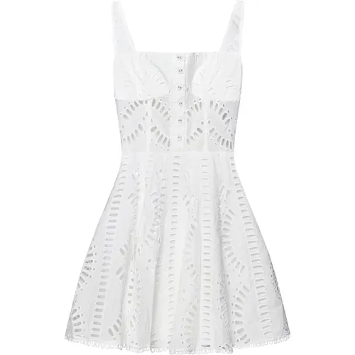 Broderie Anglaise Skater Dress , female, Sizes: M, L - Charo Ruiz Ibiza - Modalova