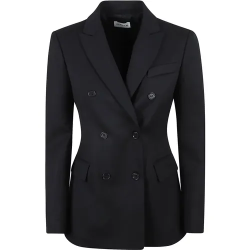 Blazers, female, , Size: S Double-Breasted Wool-Blend Blazer - P.a.r.o.s.h. - Modalova